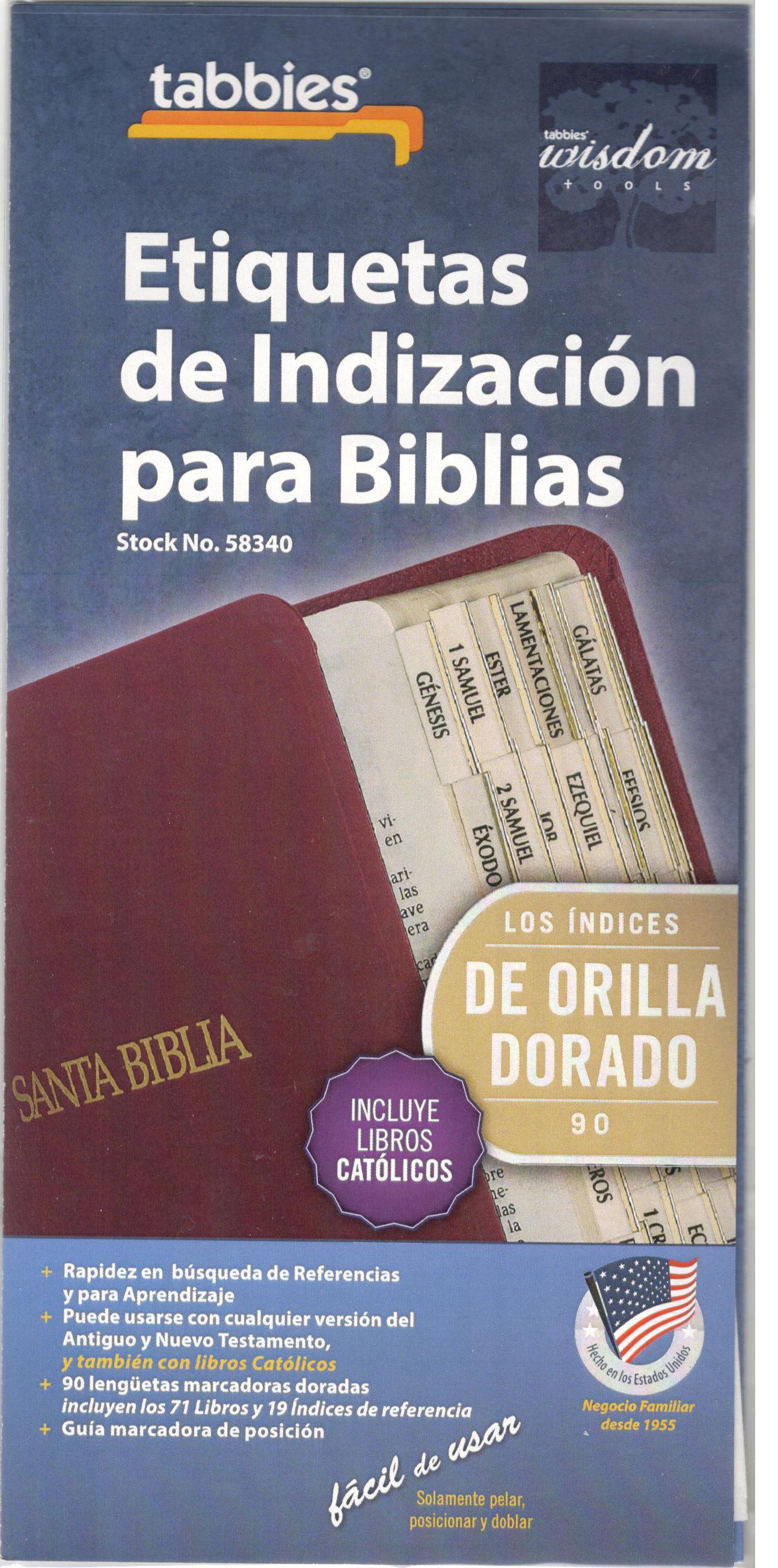 ETIQUETAS DORADO DE INDIZACION PARA BIBLIAS
