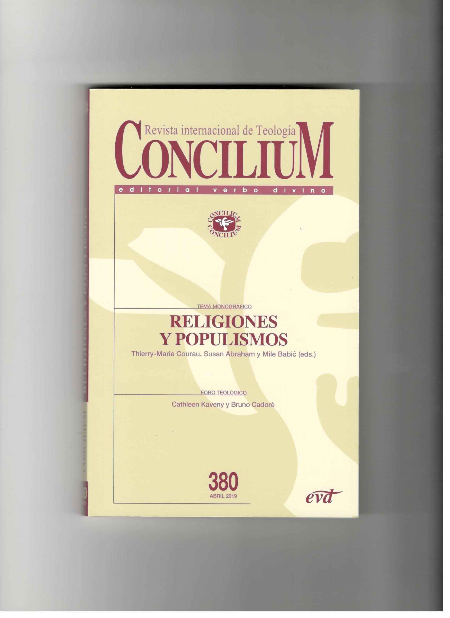 CONCILIUM 380 RELIGIONES Y POPULISMOS